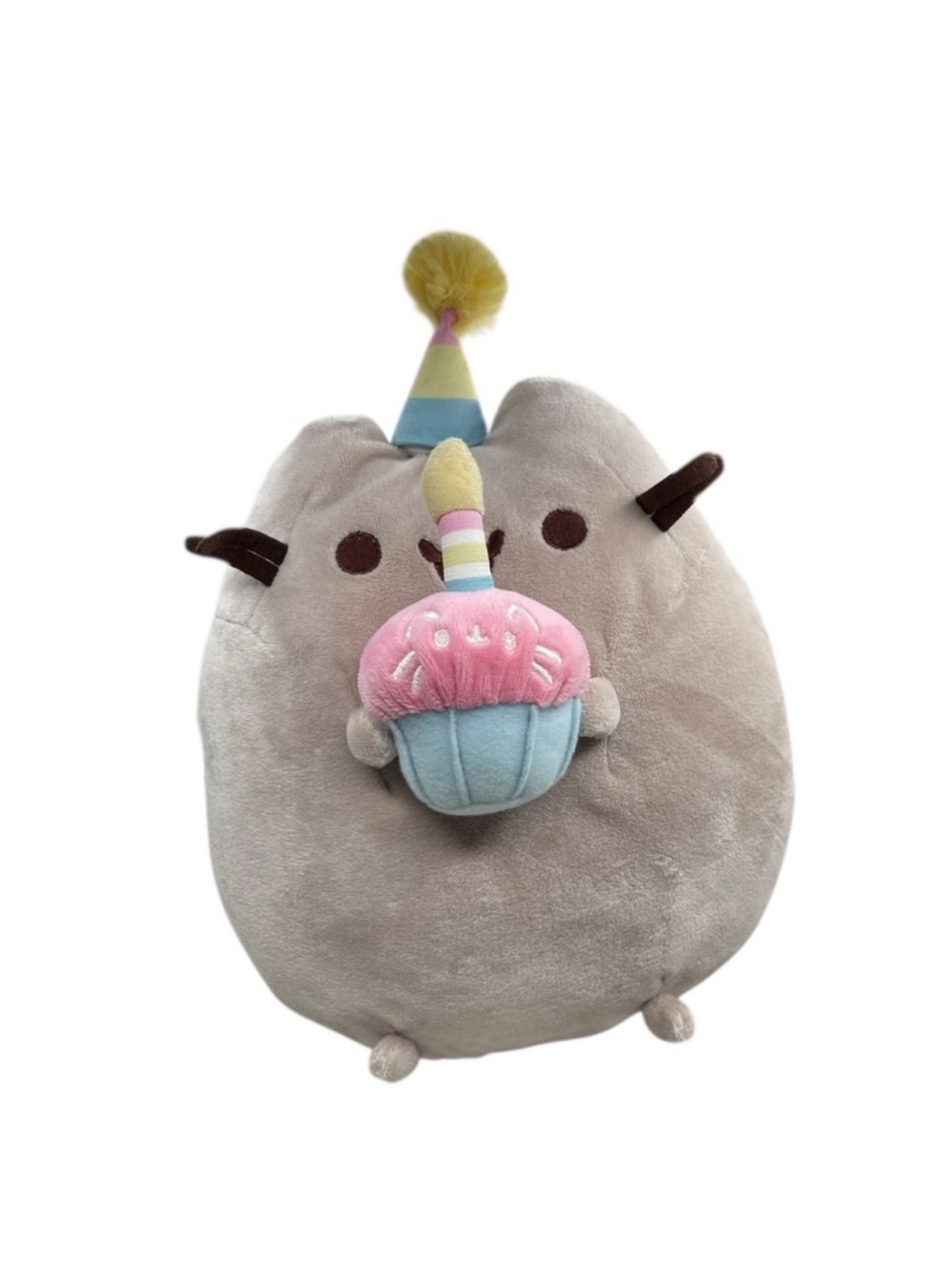 Pusheen Plush Tag on Soft Light Gray Fabric - Picture 2 of 6